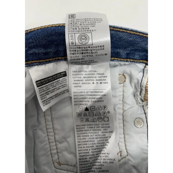 Levi’s 501 High Rise Denim Jean Shorts Women’s Size 31 Dark Wash Button Fly - Picture 5 of 9